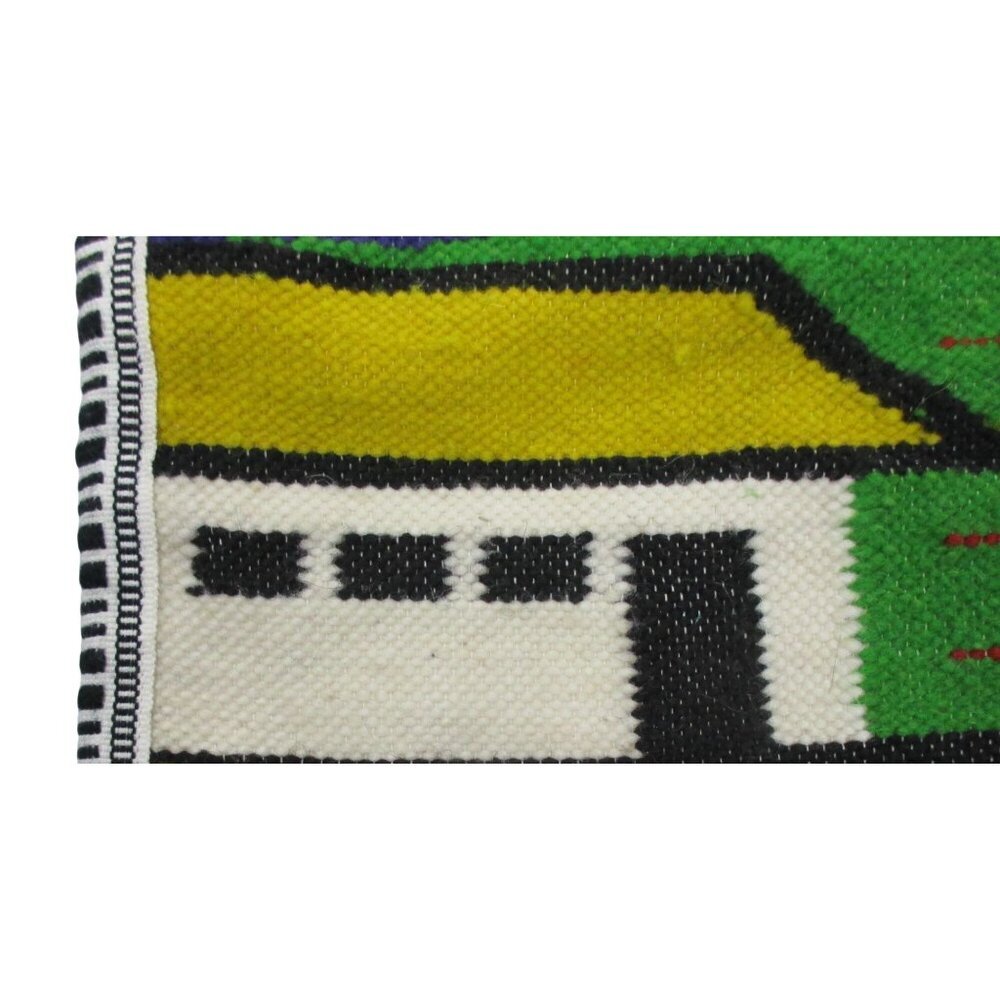 ECUADOR CROSSBODY SHOULDER BAG WOVEN 100% WOOL HANDMADE LINED ZIPPER HIPPIE BOHO - Picture 6 of 6